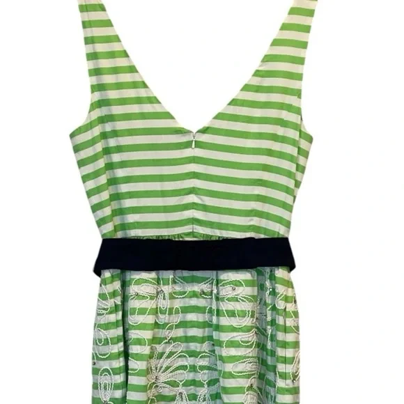 Lilly Pulitzer Roswell Green/White Striped Mini Dress with Navy Bow,Strapless, 8 - www.toquedesaborminas.com.br Lilly Pulitzer Roswell Green/White Striped Mini Dress with Navy Bow,Strapless, 8 - www.toquedesaborminas.com.br